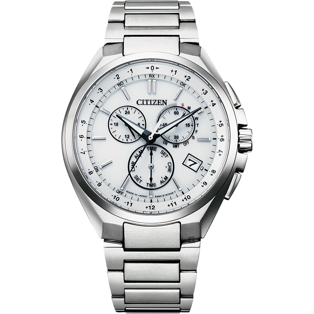 CITIZEN 星辰 光動能萬年曆電波計時手錶 CB5040-80A