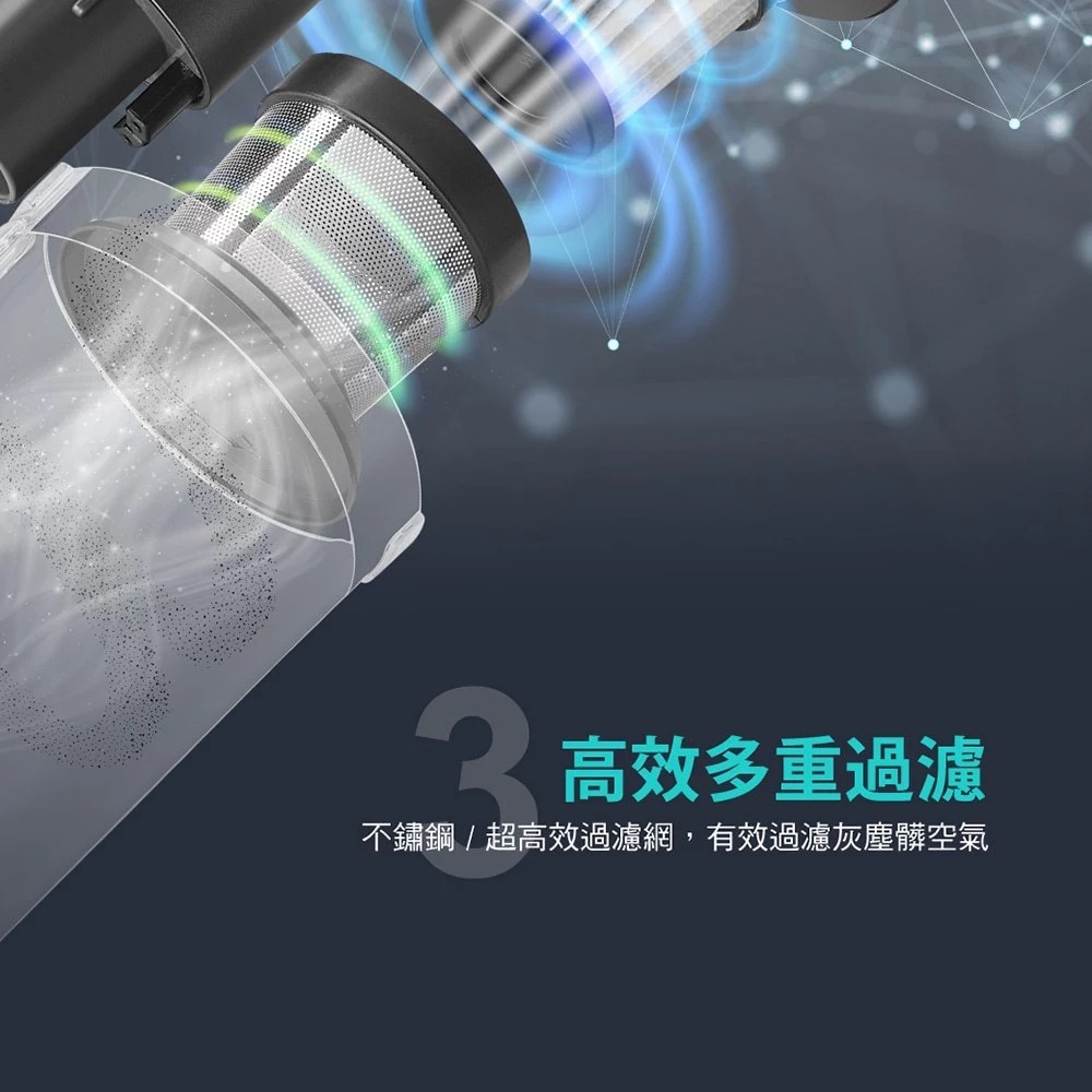 CHIMEI LED Electric Floor Brush Handheld Powerful Cyclone Vacuum Cleaner VC-HUNPH0, , large