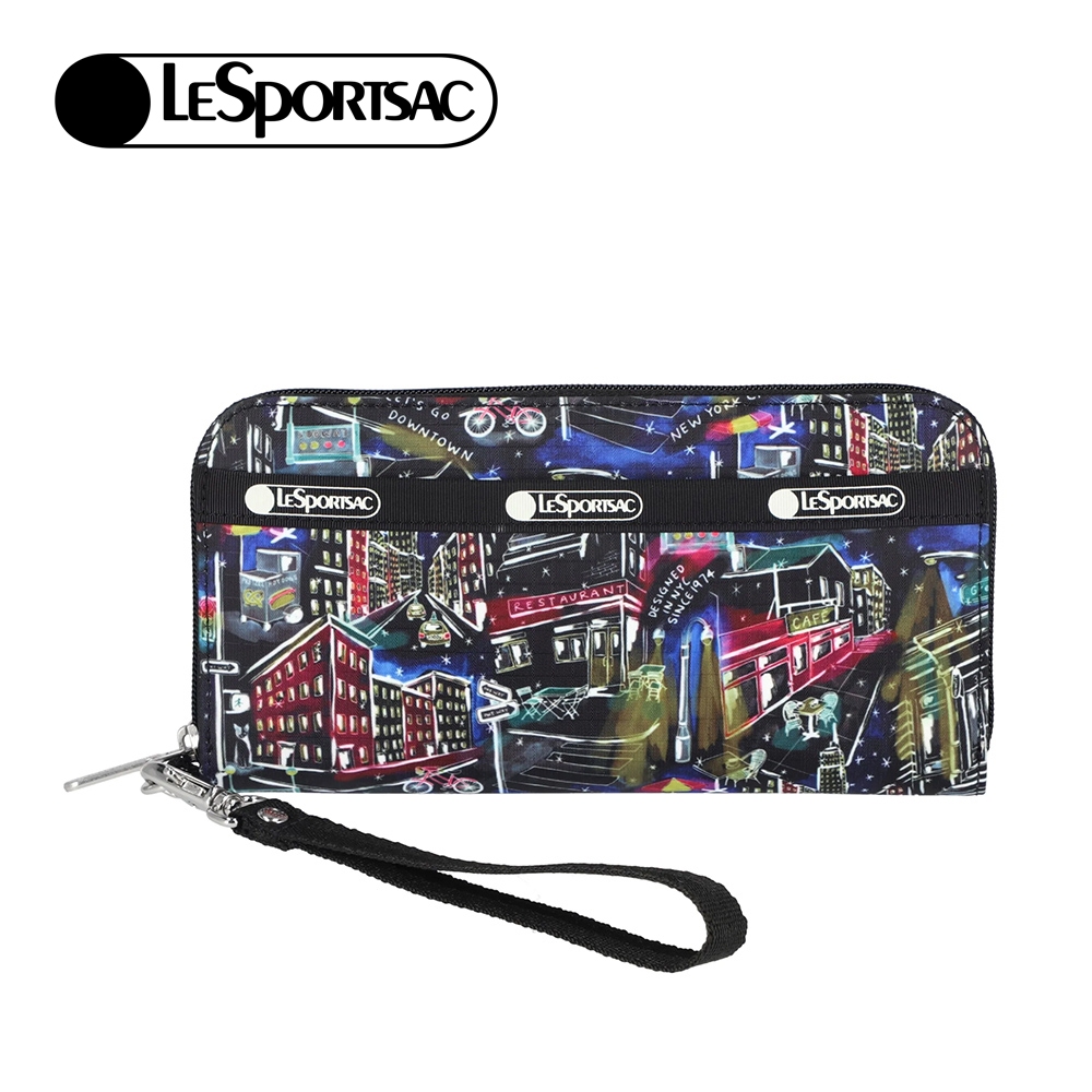 |快速出貨|Lesportsac Tech Wallet Wristlet 腕帶手拿包錢包 送禮推薦-冬日紐約夜景, , large