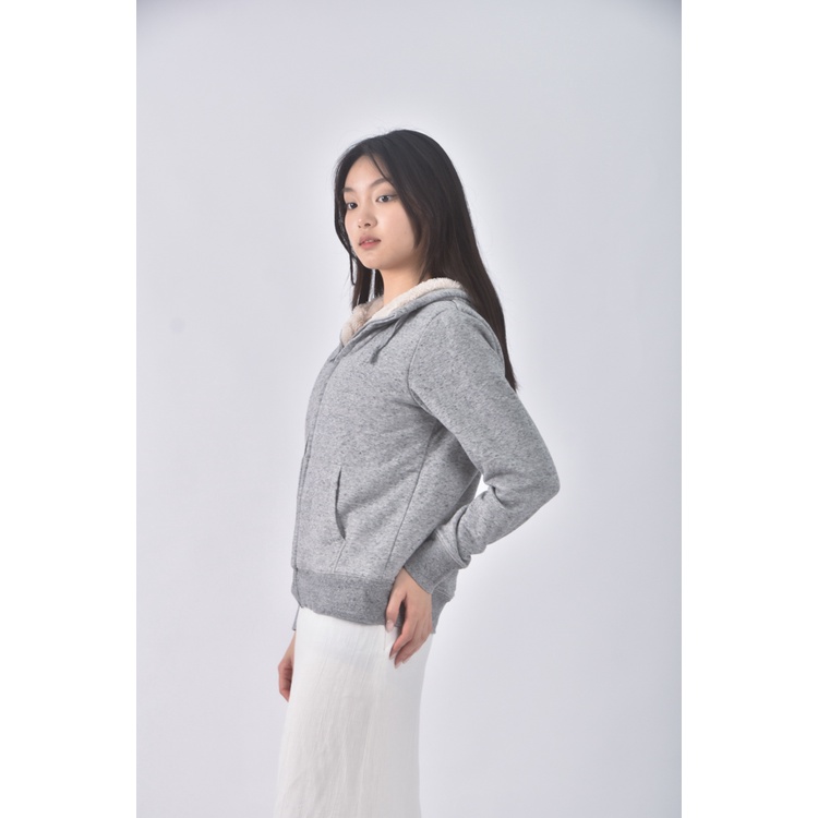 (L) uniqlo內刷毛灰色外套二手衣, , large