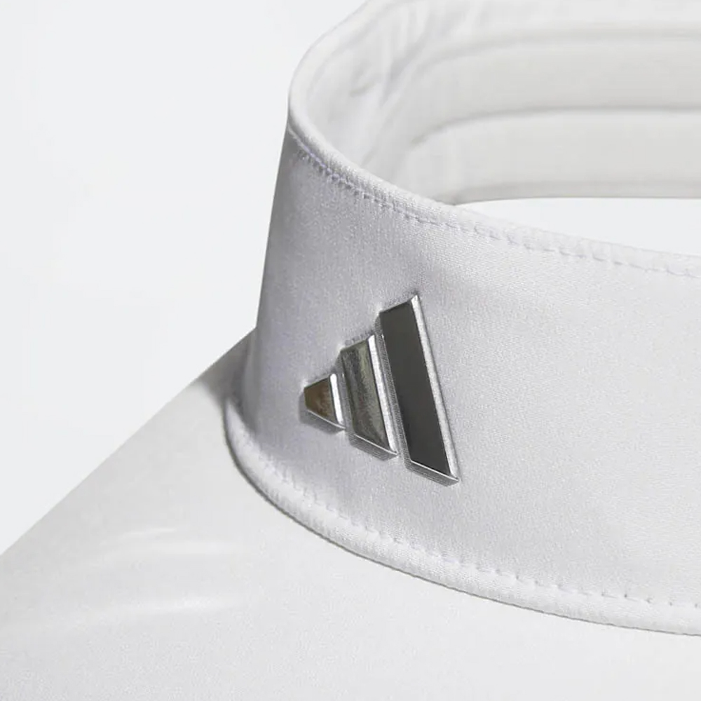 Adidas 高爾夫球帽 中空帽 白色(男款) 金屬 LOGO 設計, , large