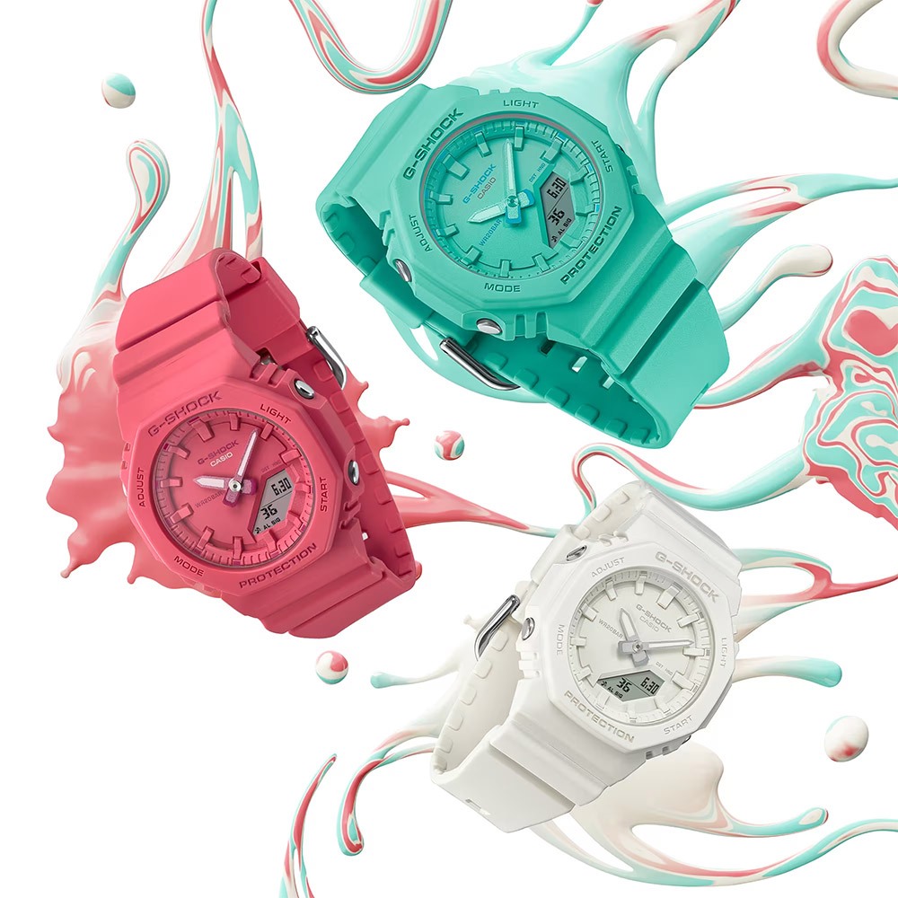 CASIO 卡西歐 G-SHOCK X ITZY 單色美學 八角 雙顯女錶 GMA-P2100-4A, , large