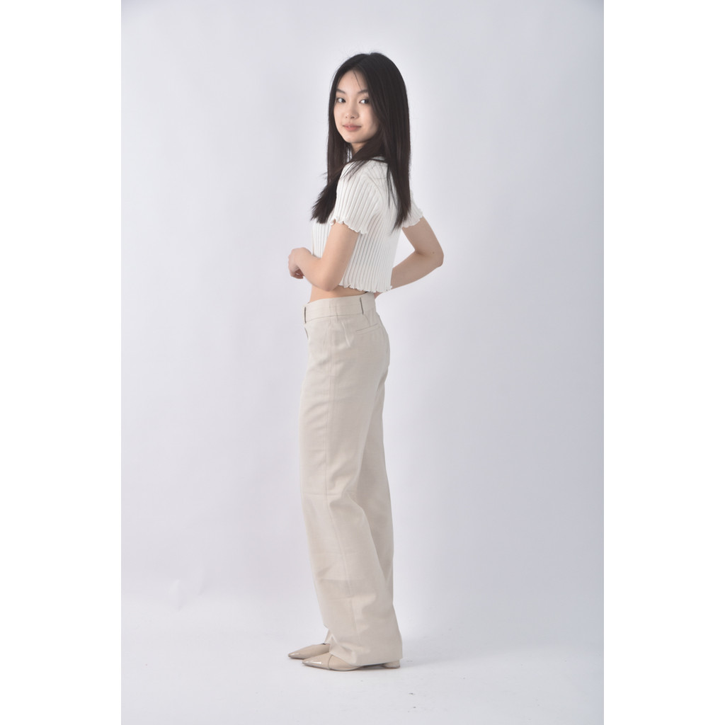 (XL) g2000高腰質感綠色長褲二手衣, , large