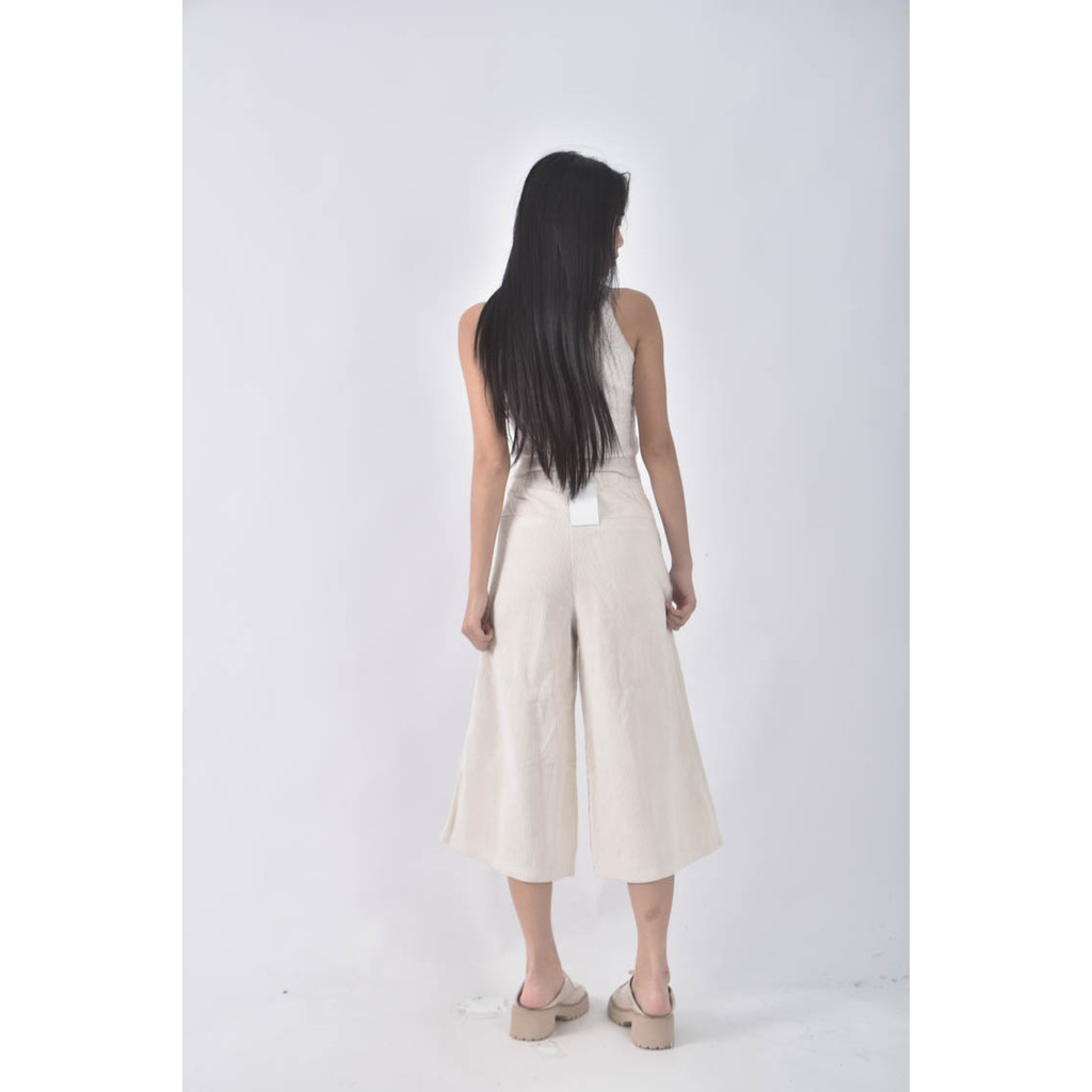(S) 【粿粿私服】wrzs studio高腰燈芯絨米白色長褲二手衣, , large