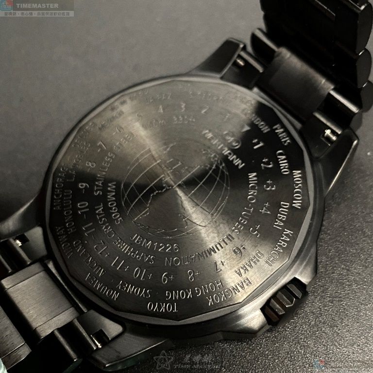 [星晴錶業]WAKMANN手錶,44mm,WA00028黑色錶面黑錶殼深黑色精鋼錶帶款, , large