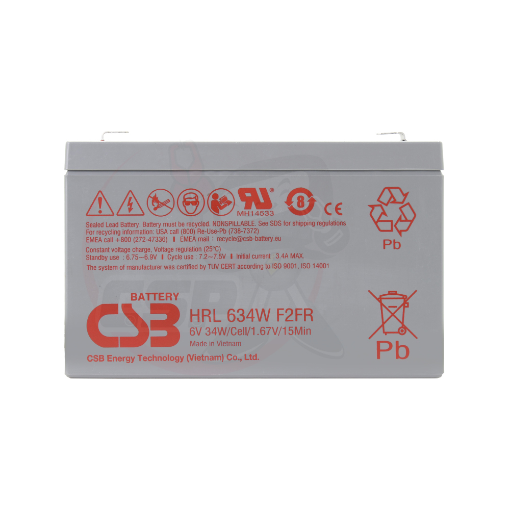 CSB HRL634WF2FR 6V34W Uninterruptible Power System UPS Children's Electric Car Stroller Emergency Lighting Lead Acid Battery Kobe Battery, , large