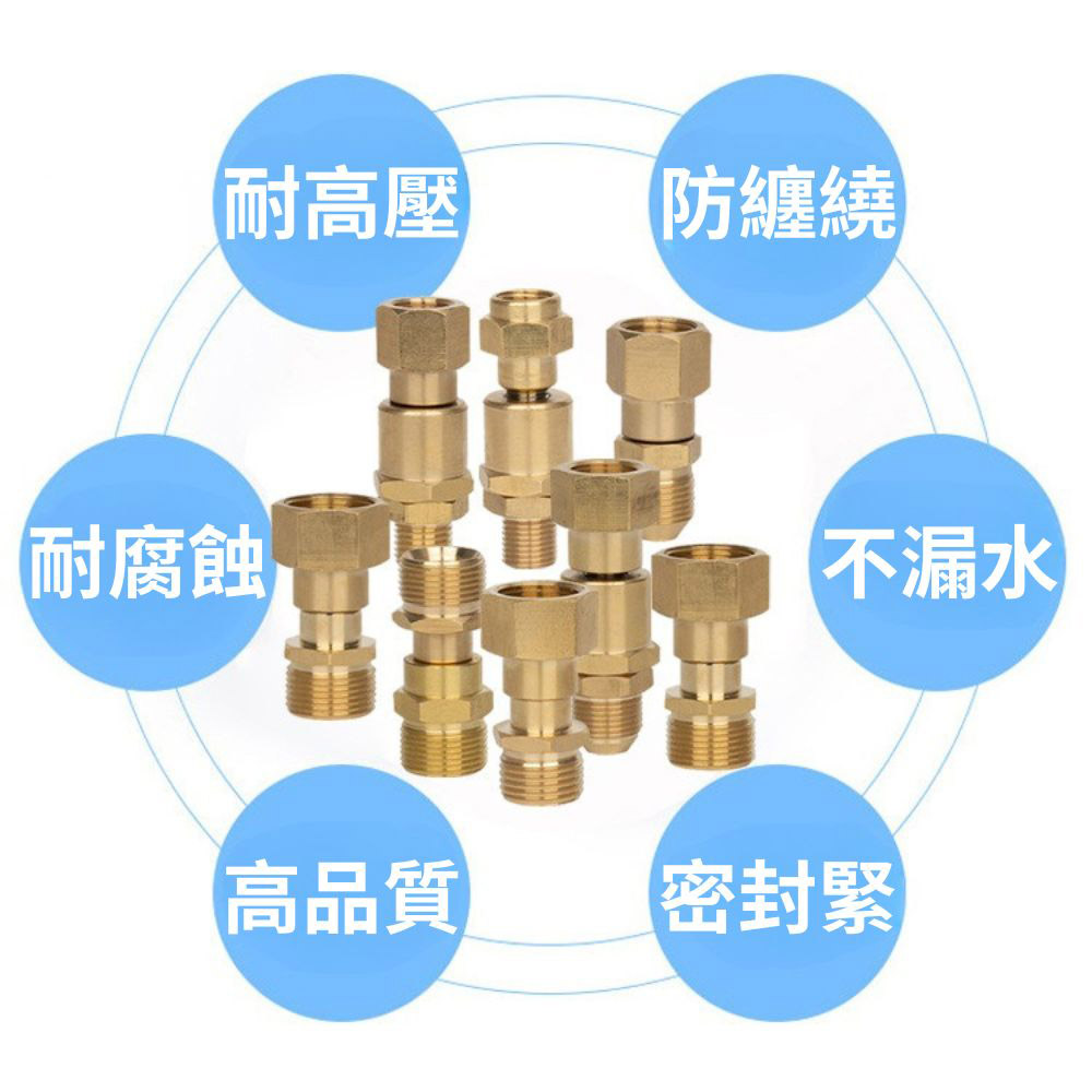 Pressure washer anti-twist connector (Type 58 / inner core 15mm / male-female thread 22mm), , large