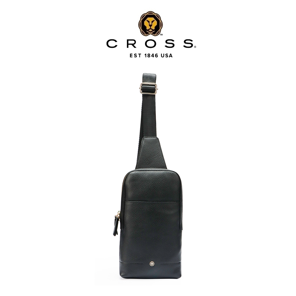 【CROSS】台灣總經銷 限量1折 頂級小牛皮斜肩包 韋斯系列 全新專櫃展示品, , large