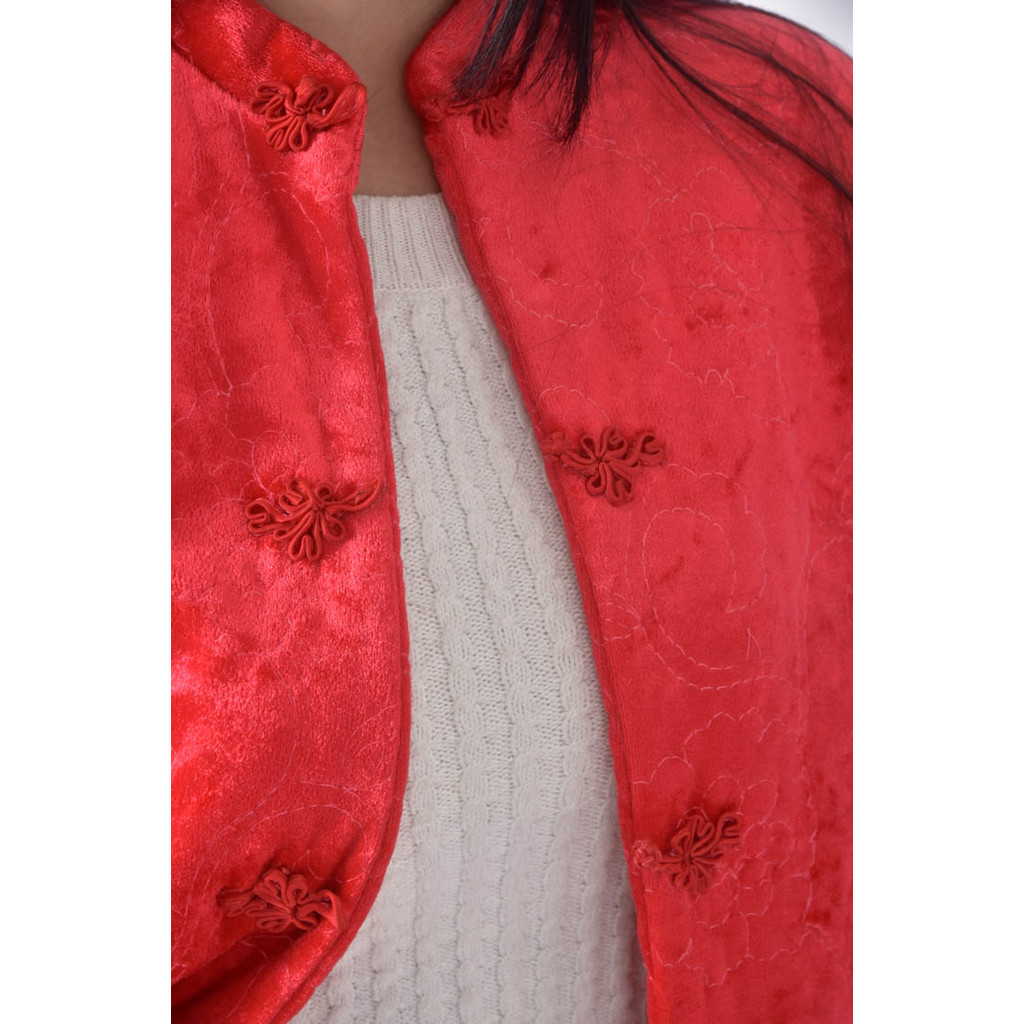 (L) lucky刺繡紅色外套二手衣, , large