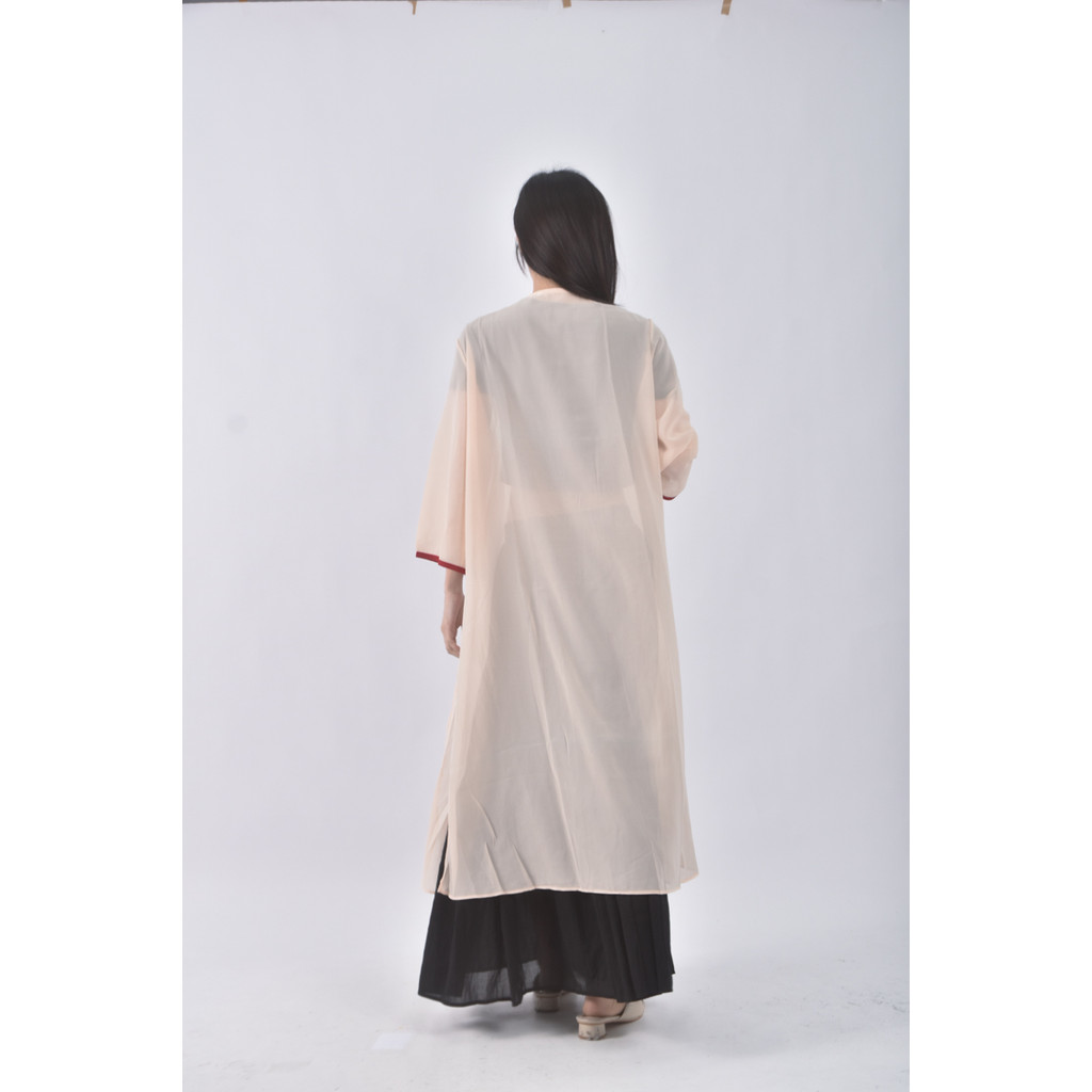 (L) 透紗杏色罩衫二手衣, , large