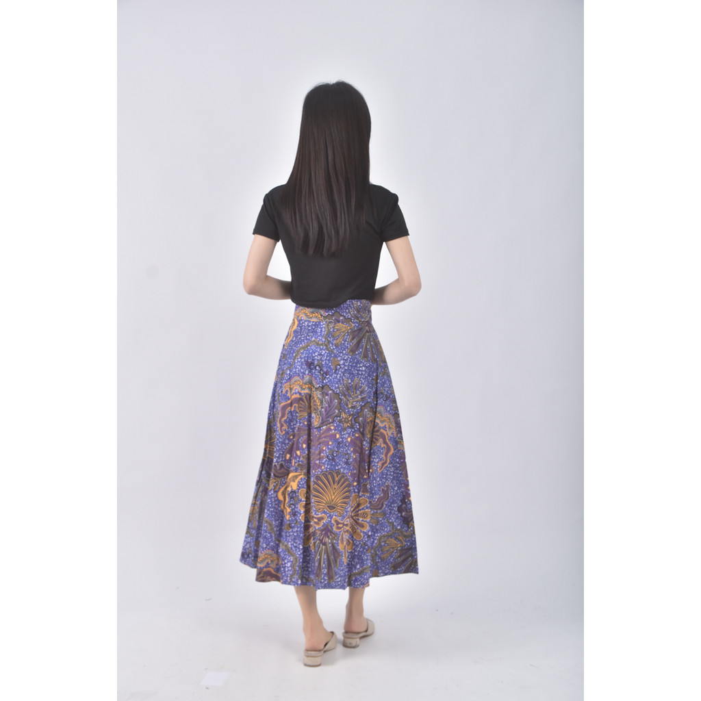 (L) tara jarmon質感花紋藍色長裙二手衣, , large