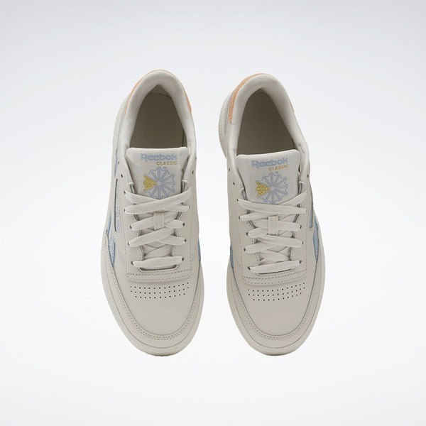 Kixpress-Reebok Club C Revenge 女 休閒鞋 運動 經典 復古 皮革 百搭 米藍 [100074242], , large
