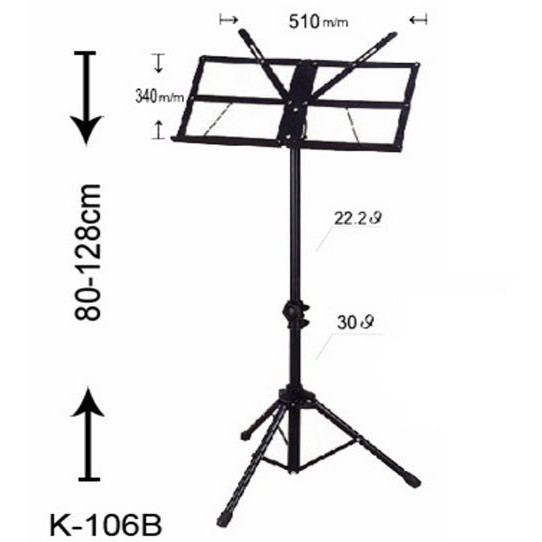 CNBear K-106B 中型專業譜架 黑色款 台製品牌【敦煌樂器】, , large