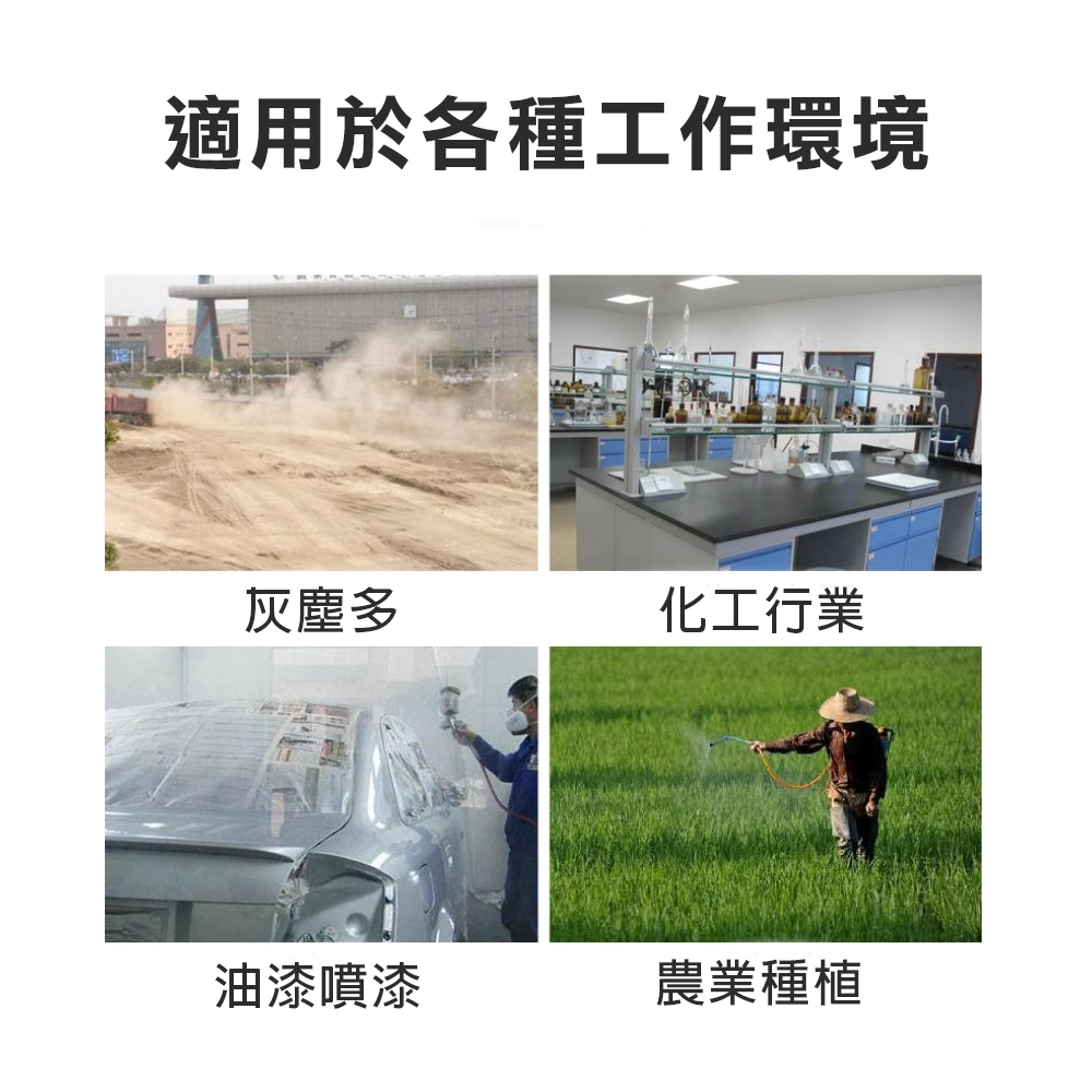 台灣現貨！6800全罩防毒面具 雙罐式 5N11濾棉 防塵 6001濾盒濾毒罐 呼吸道防護 護目鏡 防塵N95 非3M, , large