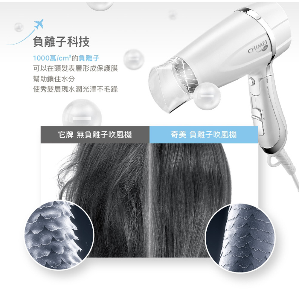 CHIMEI Dual Voltage Ion Hair Dryer HD-20FCN0, , large