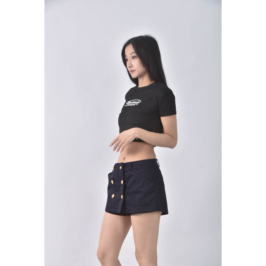 (2XL) knights bridge棉質排扣藍色短褲二手衣, , large