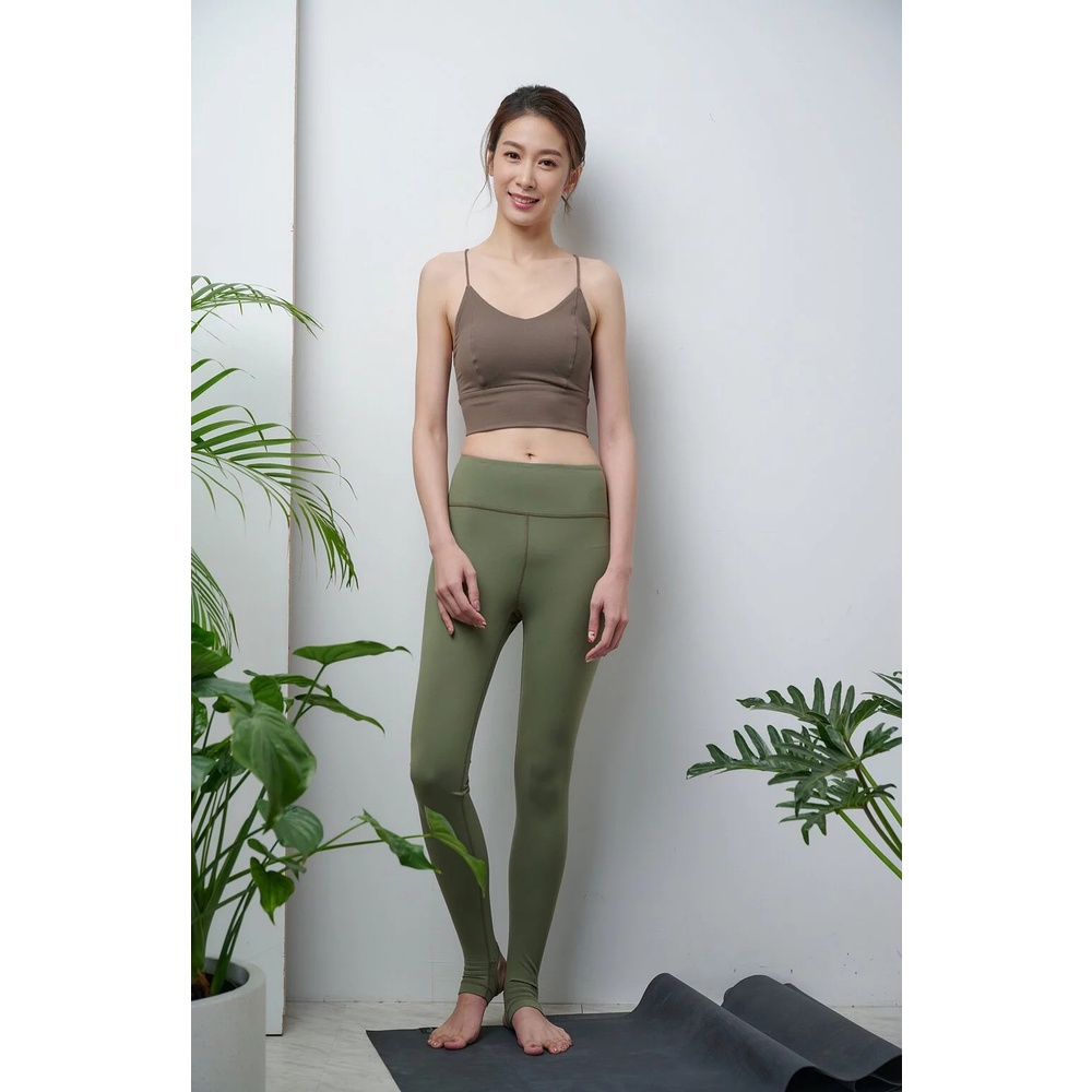 YOGA FLOW Dale Bra - 交錯層次短版上衣 - 木莓棕 Bistre, , large