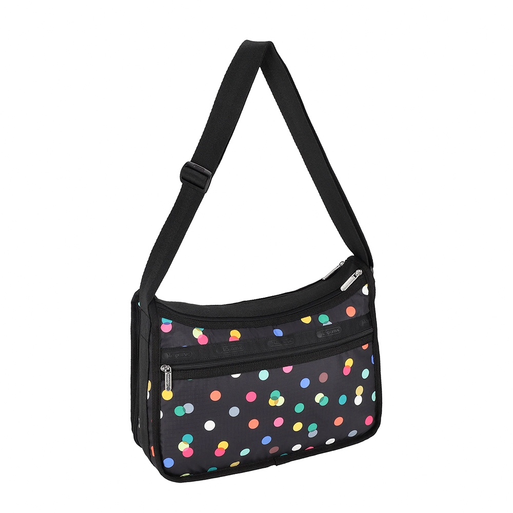 Lesportsac Deluxe Everyday Bag 都會時尚斜背包/ 圓點漂浮氣球 黑色, , large