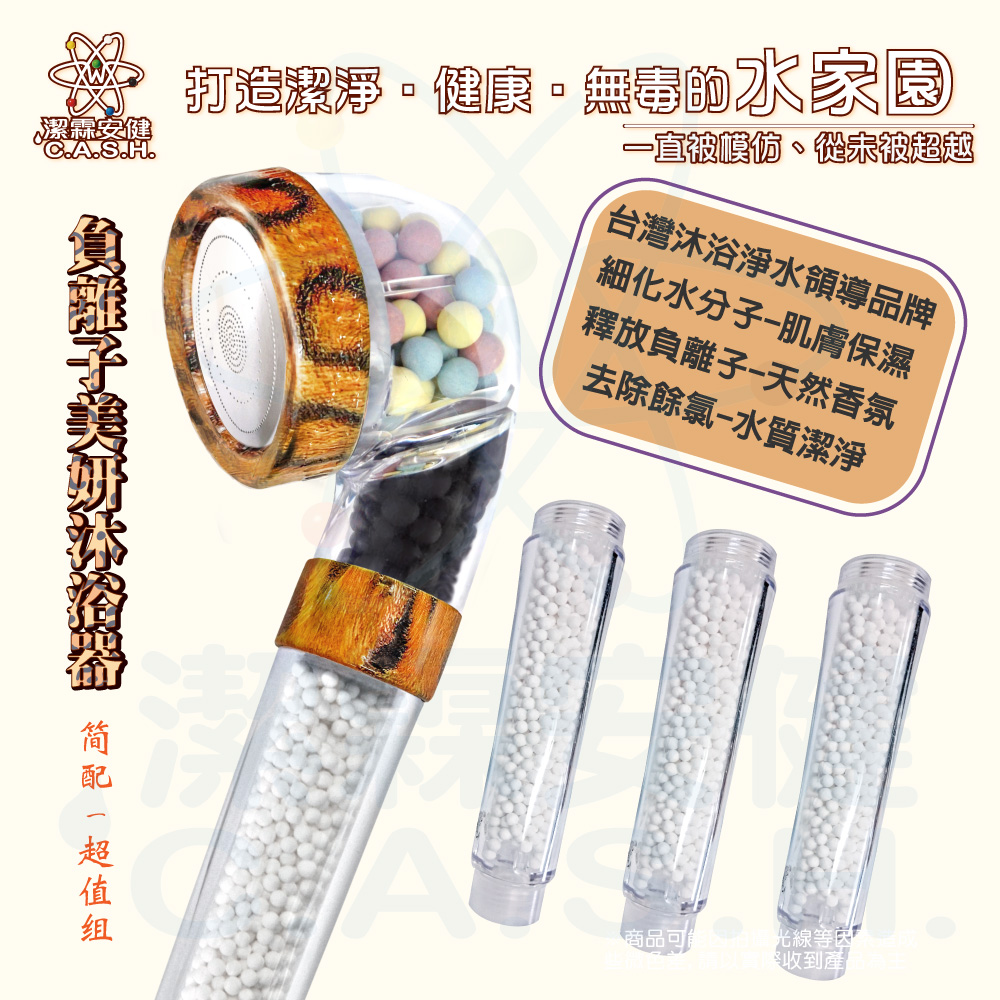 Jielin Anjian Negative Ion Beauty Health Shower - Leopard Print - Value Set, , large