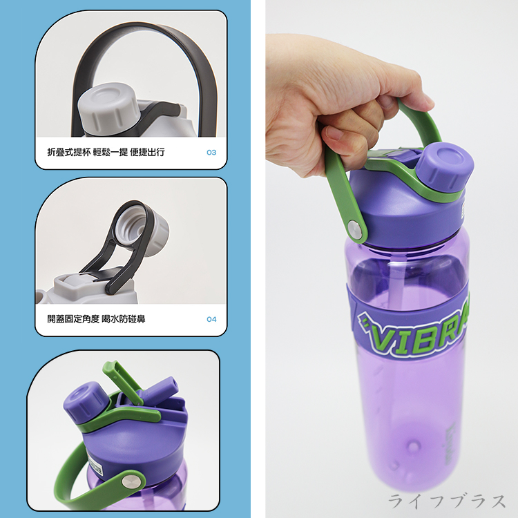 Kiyodo雙飲式水壺-1L-灰黑色-2支, , large