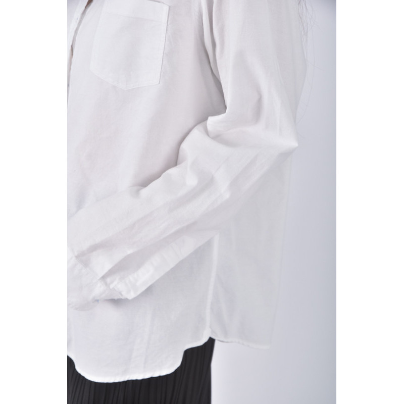 (M) net質感棉質純棉白色長袖上衣二手衣, , large