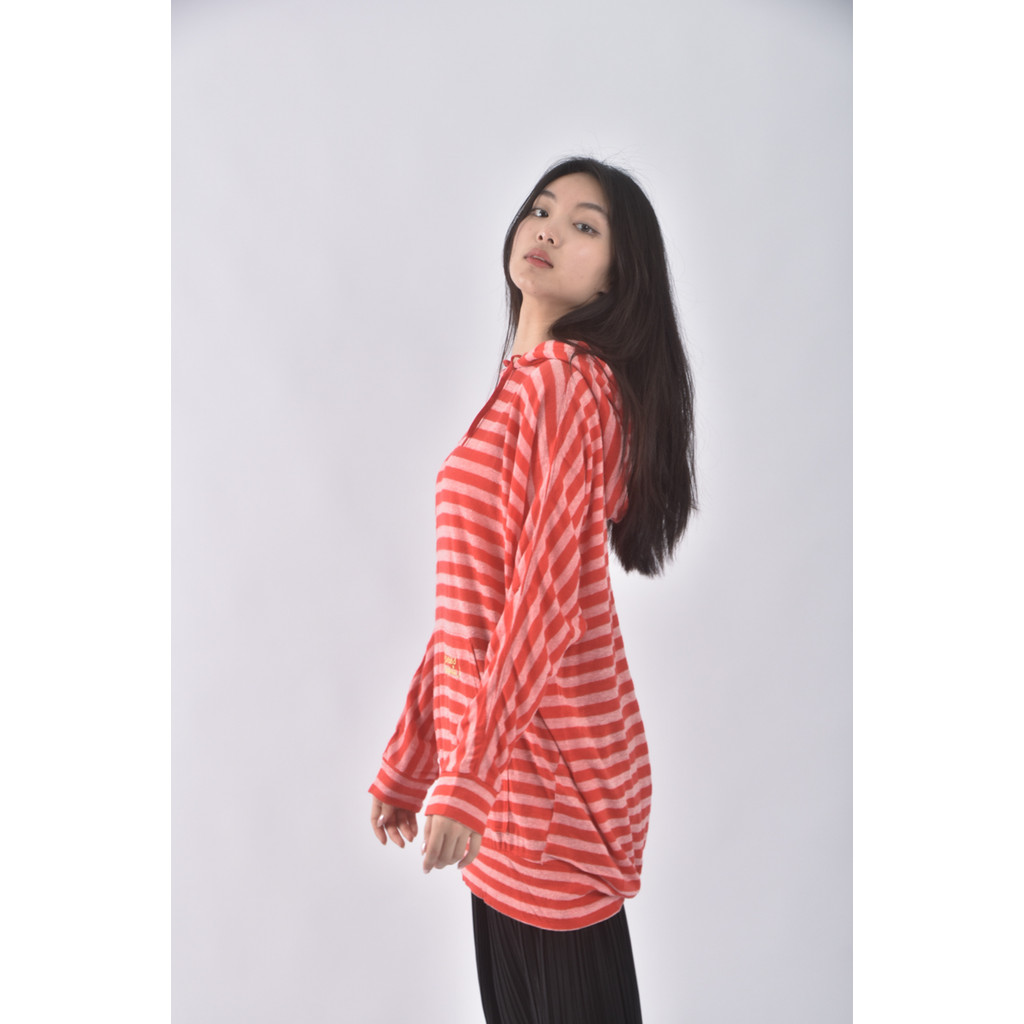 (L) jevous enprie連帽橘色長袖上衣二手衣, , large