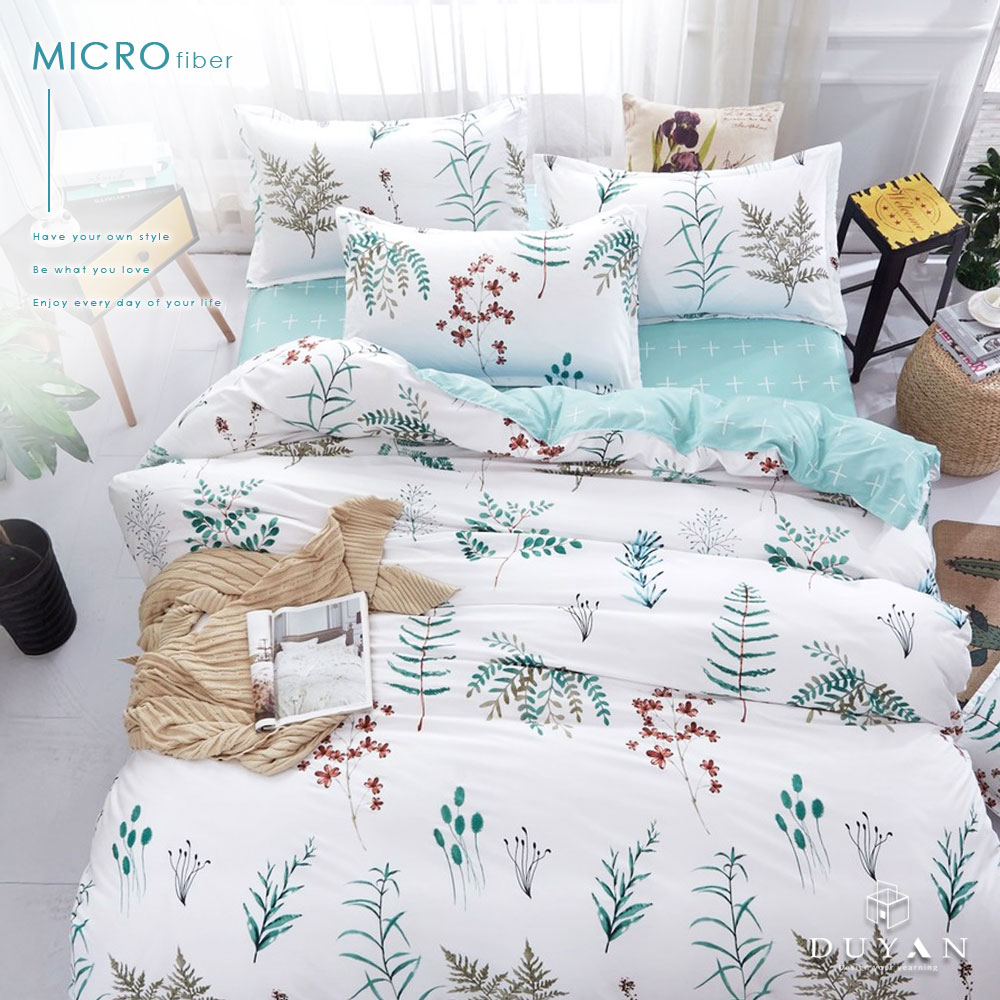 【DUYAN 竹漾】舒柔棉單人二件組＋雙人鋪棉兩用被 / 漢普斯花園, , large