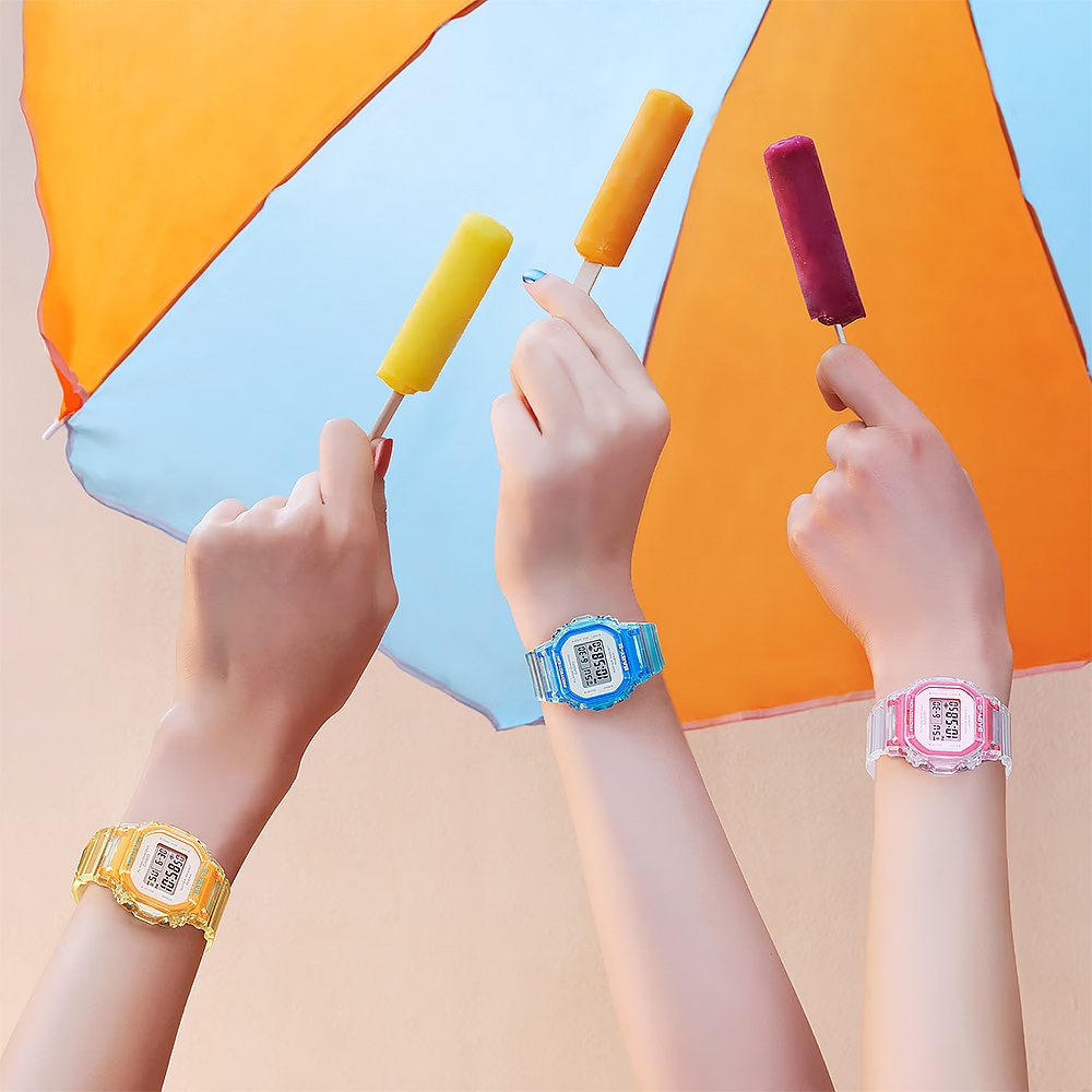 CASIO 卡西歐 BABY-G 夏季透明方形女錶電子錶 BGD-565SJ-9, , large