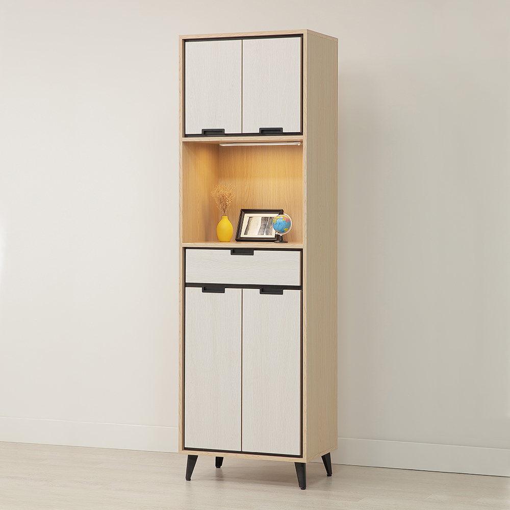 【唯熙傢俱】雷莎原木雙色2尺抽屜鞋櫃, , large