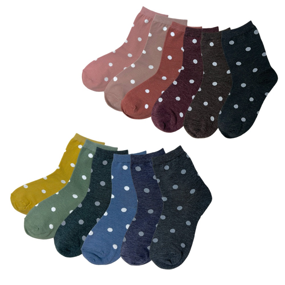 【D&G】D&G羊毛點點襪<灰綠>D550 中筒襪 長襪, , large