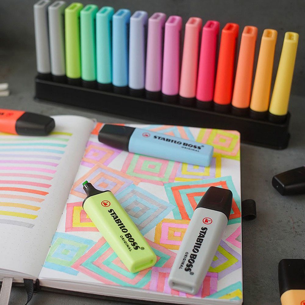 【德國天鵝STABILO】BOSS ORIGINAL 波士經典螢光筆6色(ST70/6), , large