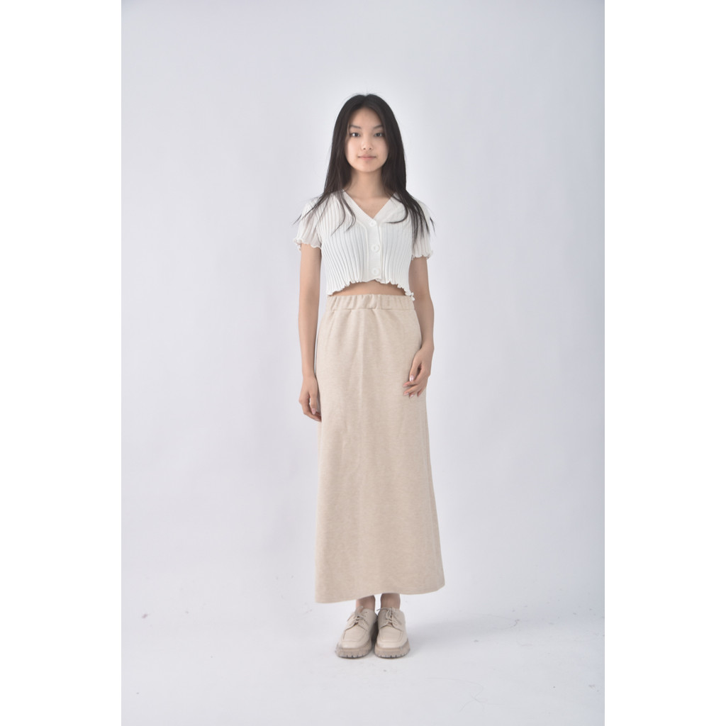 (S) 質感杏色長裙二手衣, , large