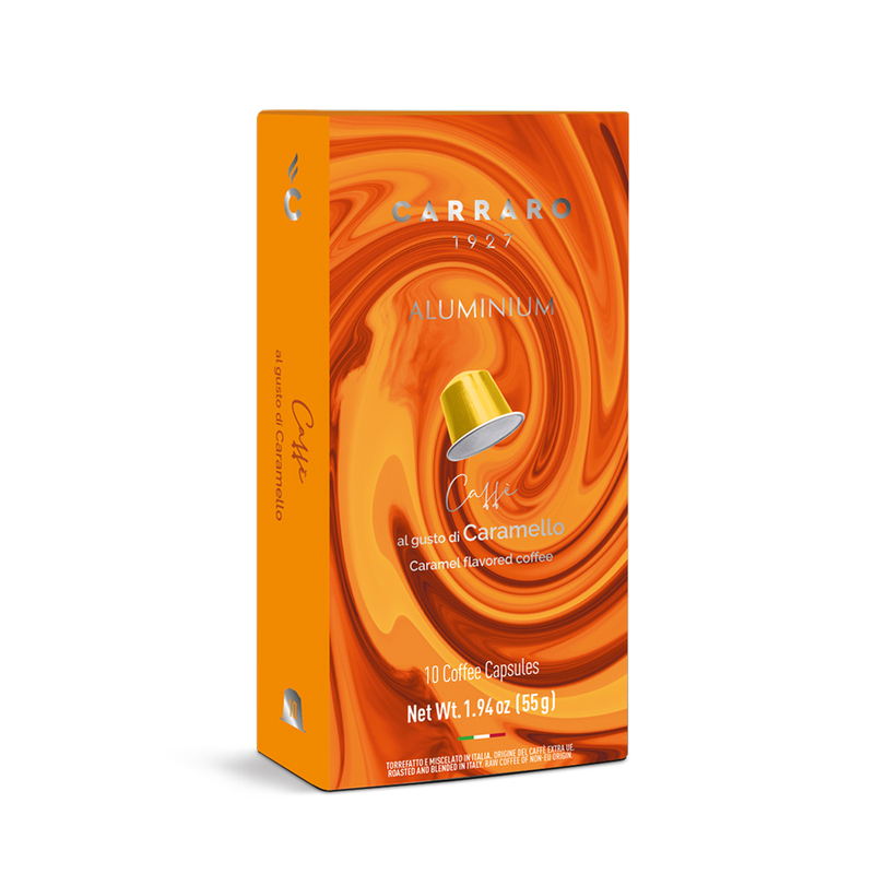 【CARRARO】Caramel Coffee – 10 Nespresso®* compatible aluminum capsules, , large