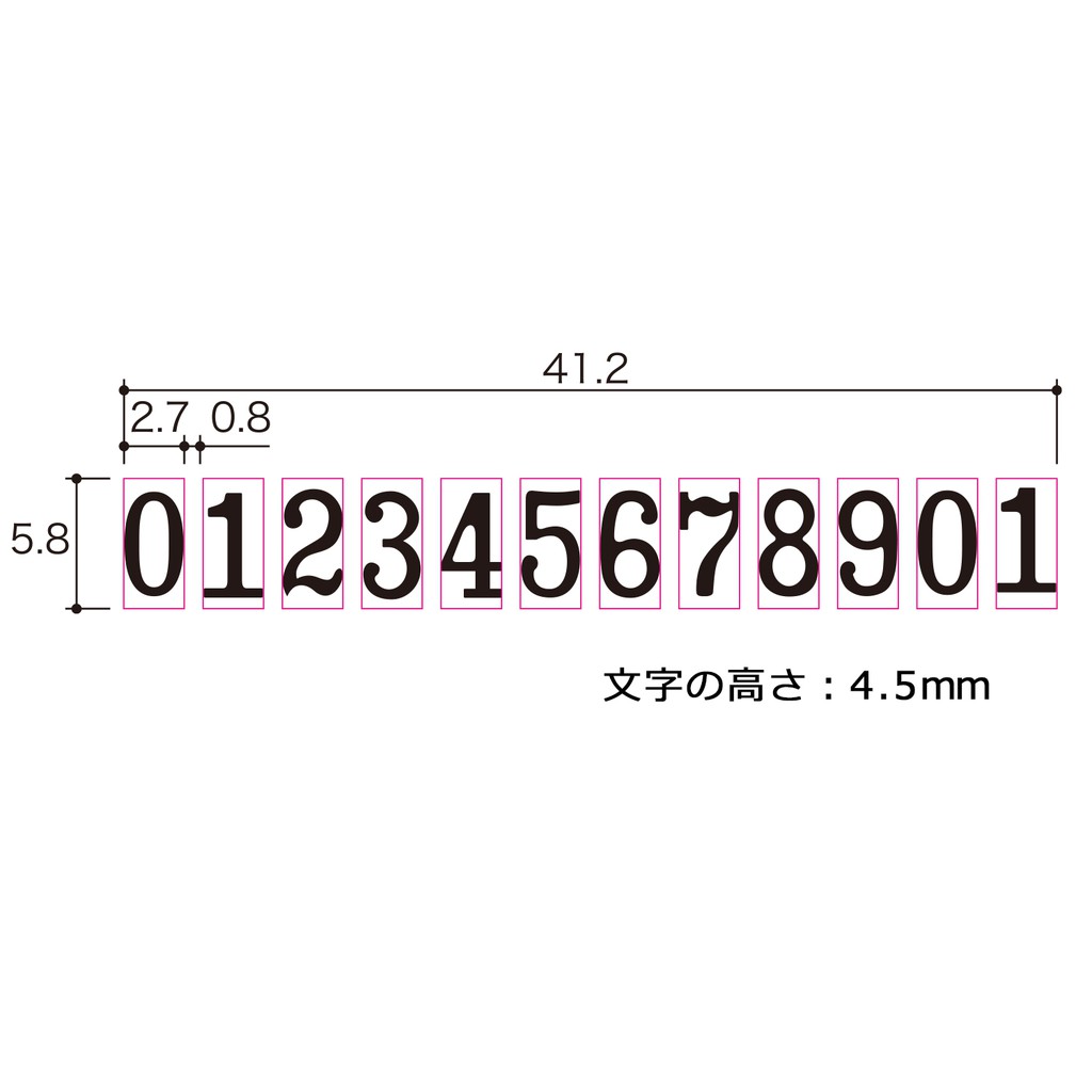 PLUS普樂士 S型號碼機 12位3樣式(30-890), , large