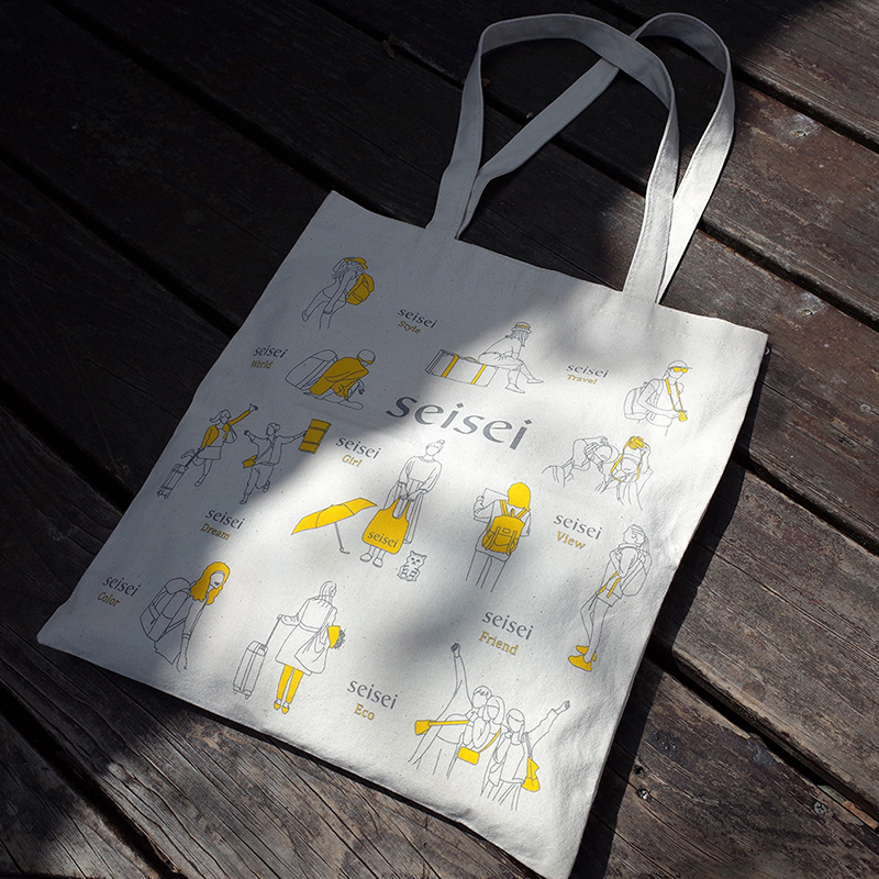 【seisei】Canvas shoulder tote, , large
