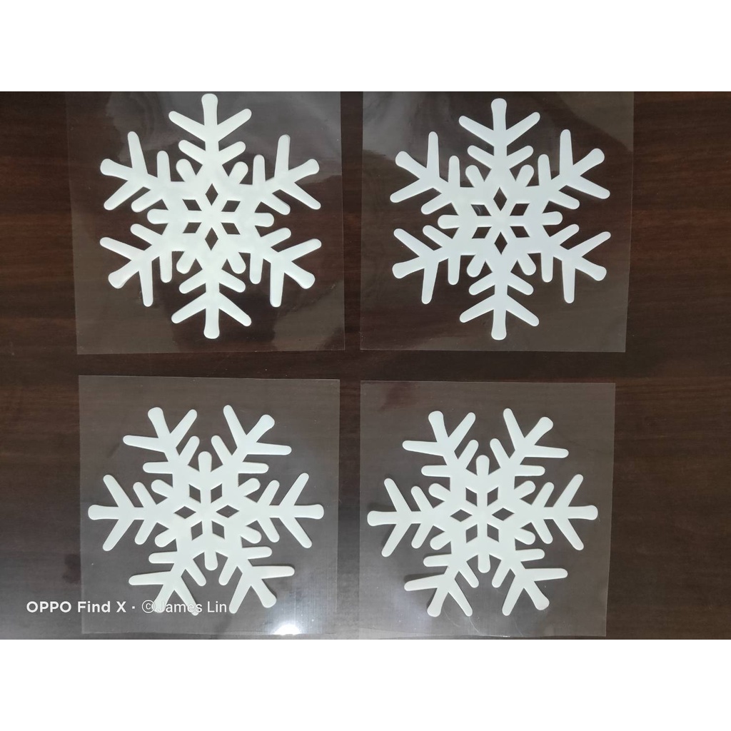 金德恩 GS MALL 台灣製造 夜光雪花窗貼 雪花窗貼 夜光窗貼 雪花貼 玻璃貼 造型貼 車窗貼 夜光貼 雪花貼, , large