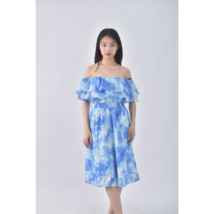 (S) shein渲染藍色洋裝二手衣