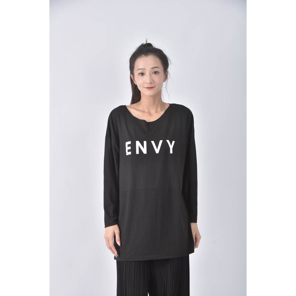 (XL) chase字母黑色長袖上衣二手衣, , large