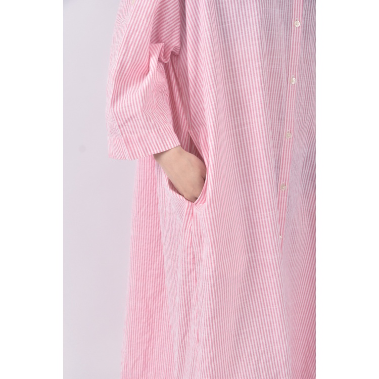 (2XL) urban research doors條紋粉色洋裝二手衣, , large
