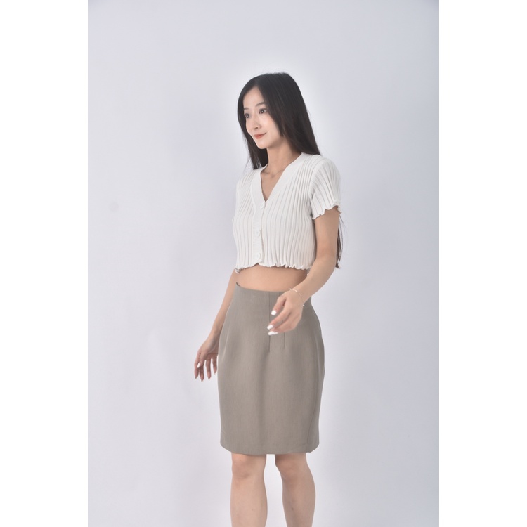 (M) 質感綠色短裙二手衣, , large