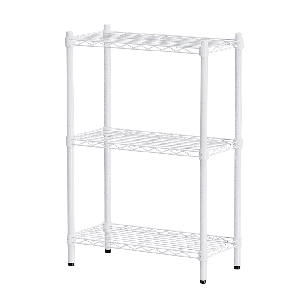  【Y HOUSE】60x30x90cm Lightweight Three-layer Iron Rack Iron Rack Shelf-Painted White, , large