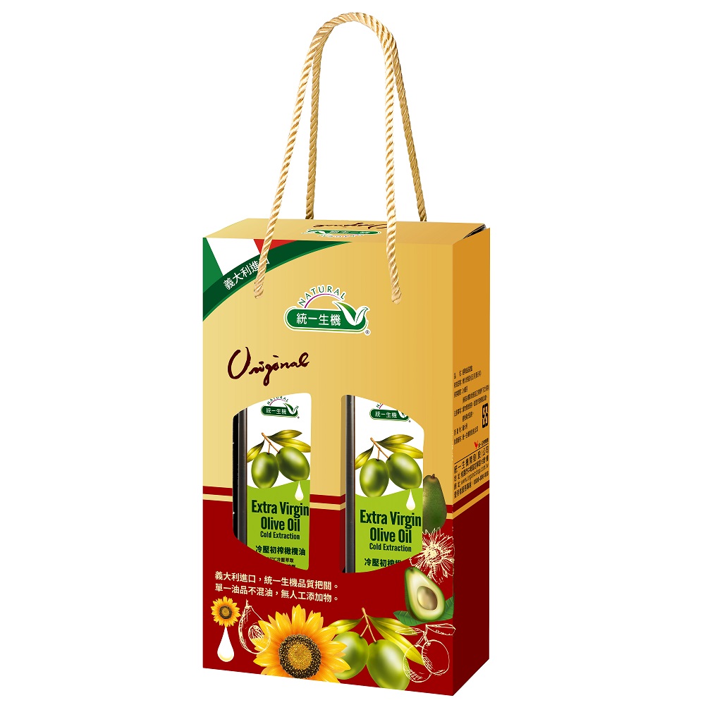 經典油品禮盒-冷壓初榨橄欖油2入, , large