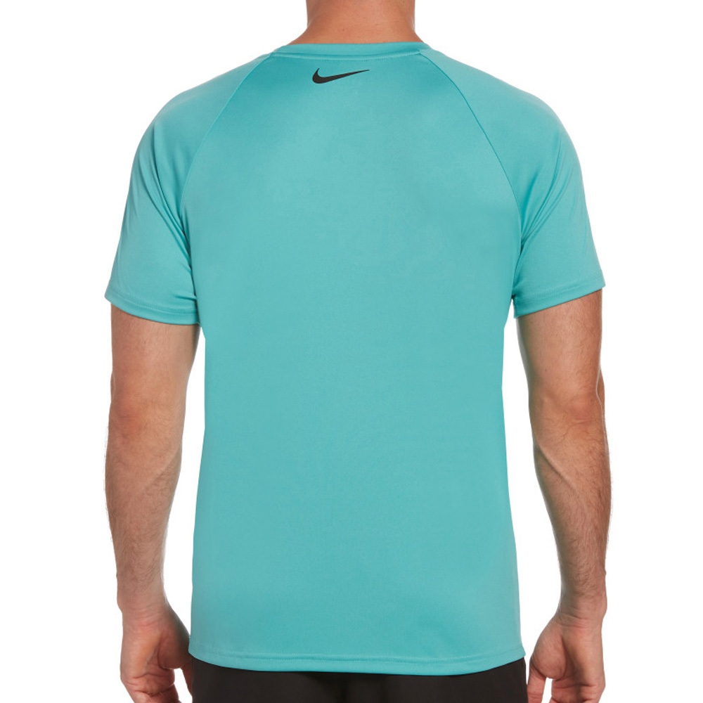 NIKE JDI SWOOSH 成人男性短袖防曬衣 健身 戶外運動 吸汗 乾爽 透氣 彈性 舒適 抗UV 黑 亮綠 藍綠, , large