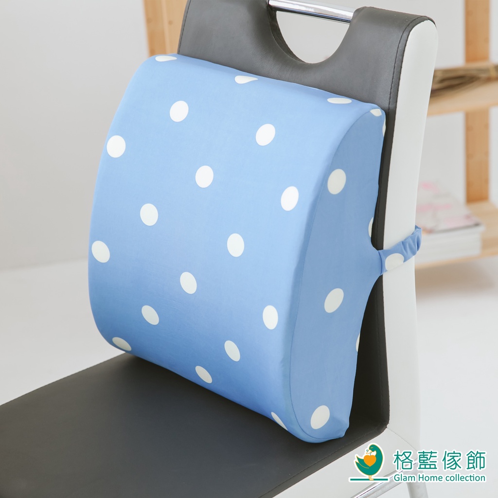 【格藍傢飾】水玉涼感舒壓腰靠墊 記憶綿 記憶枕 護腰靠墊 辦公椅靠墊 腰靠 腰枕 坐椅靠墊, , large