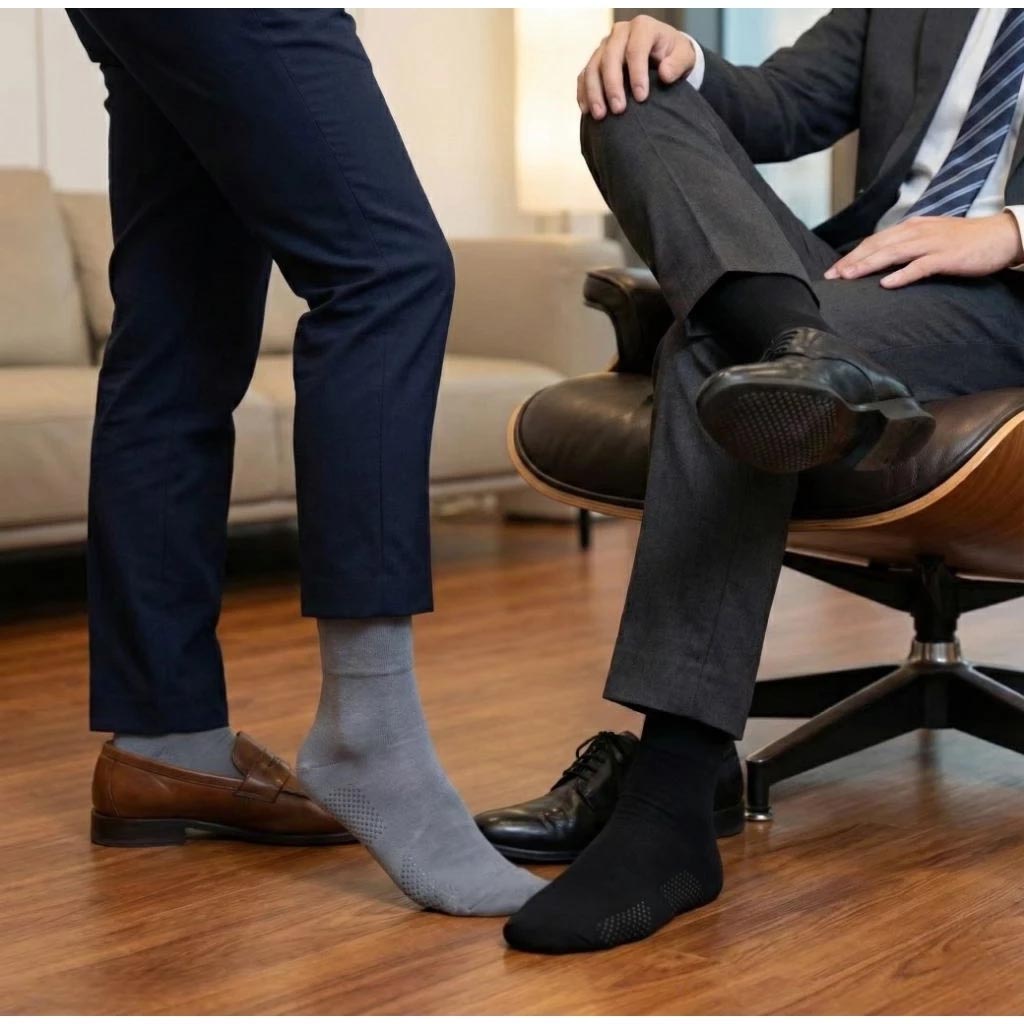 [凱美棉業] 6雙組 MIT台灣製 純棉加大尺碼止滑寬口襪 素面款 24-28CM 26-30CM, , large