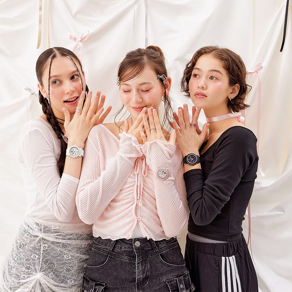 CASIO 卡西歐 BABY-G 緞帶雙顯女錶-粉色 BGA-290RA-4A, , large