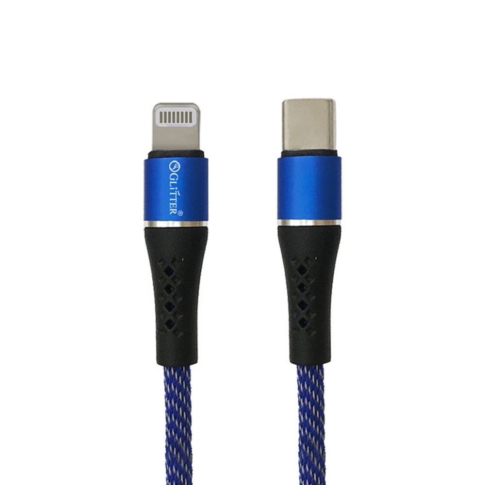 GliTTER GT-2507 TYPE-C to Lightning USB PD充電傳輸線 高密度編織 強化快充支援, , large