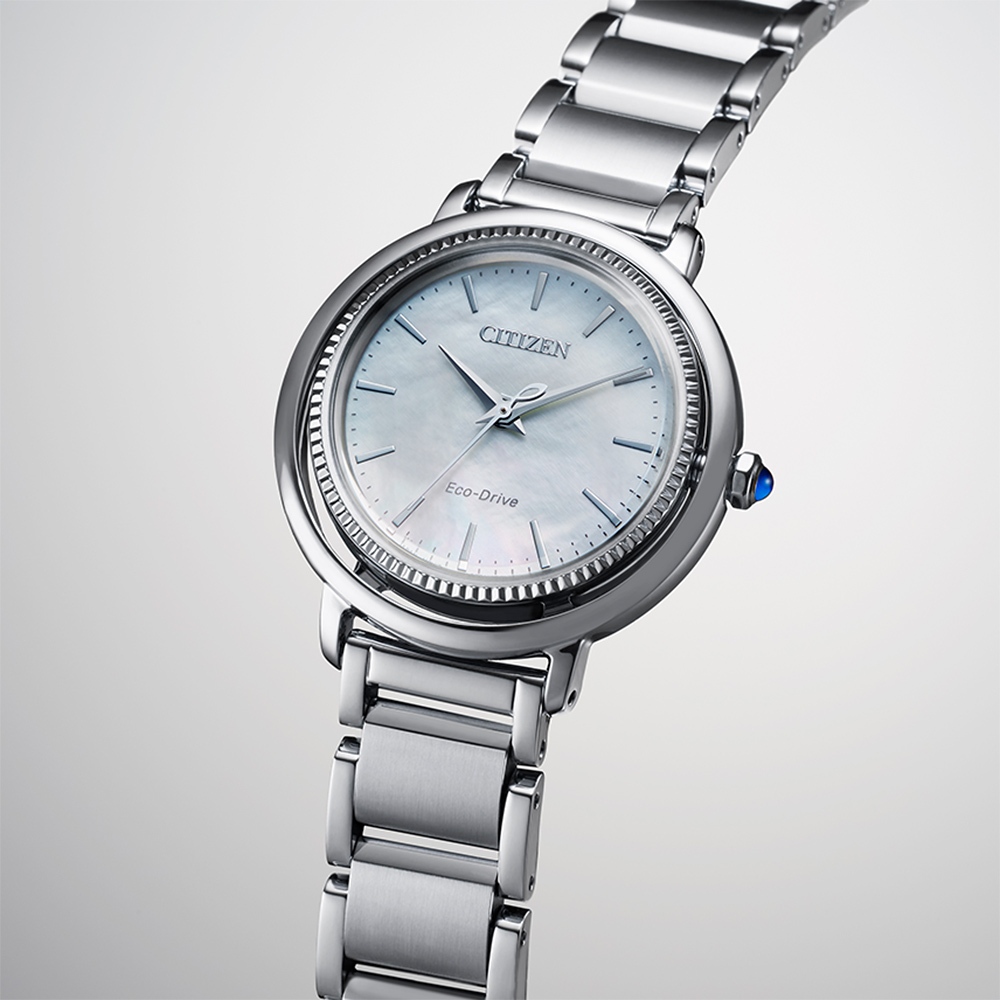 CITIZEN 星辰 L系列 珍珠貝光動能女錶 EM1100-84D, , large