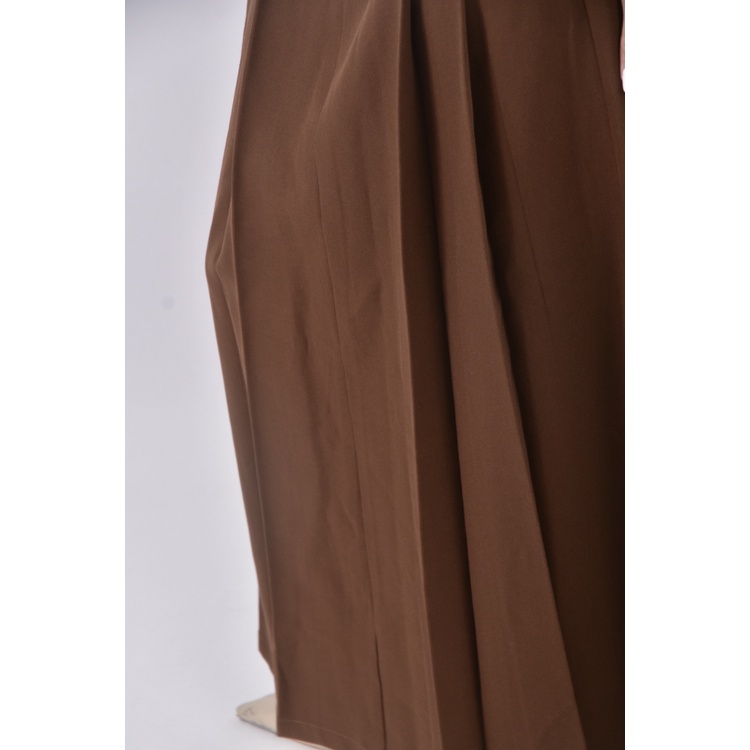 (M) mzi studio質感素面深棕色長裙二手衣, , large