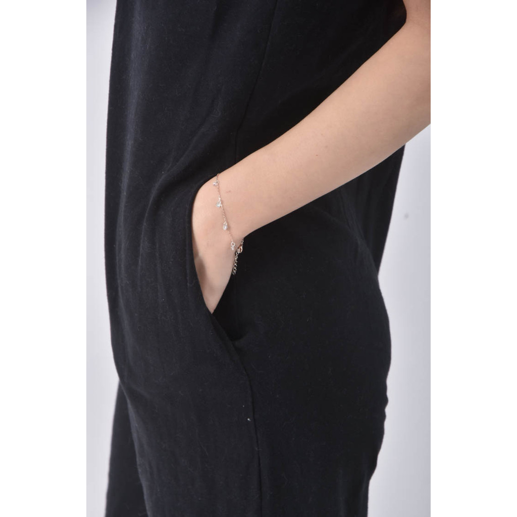 (2XL) 高腰黑色連身裝二手衣, , large